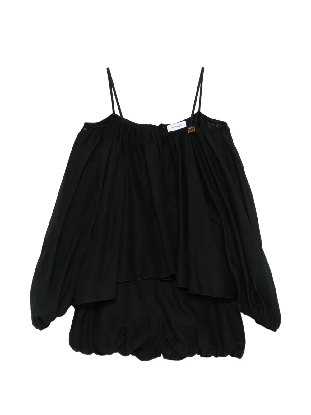 Комбинезон с открытыми плечами, многослойный Pinko Kids, черный