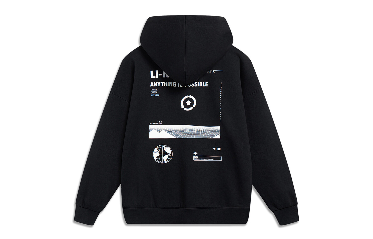 

Толстовка Sports Life Collection унисекс, черная Lining, черный