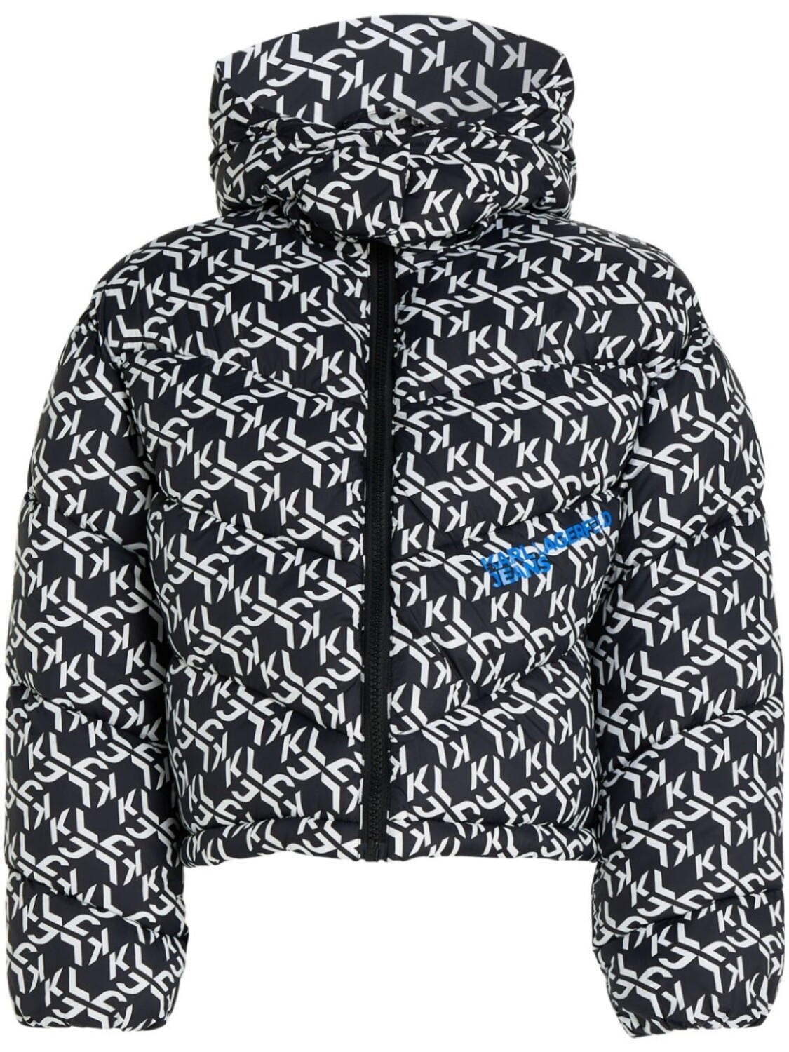 

Karl Lagerfeld Jeans пуховик с монограммой, черный