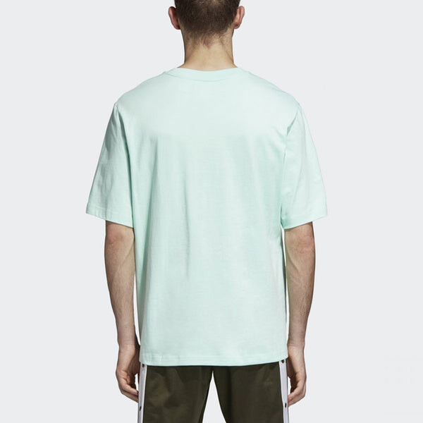 Футболка originals large logo printing round neck short sleeve mint green Adidas, зеленый — фото 4