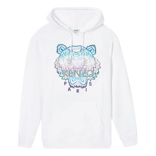 

Свитер series tiger head embroidery hooded hedging hoodie white Kenzo, белый