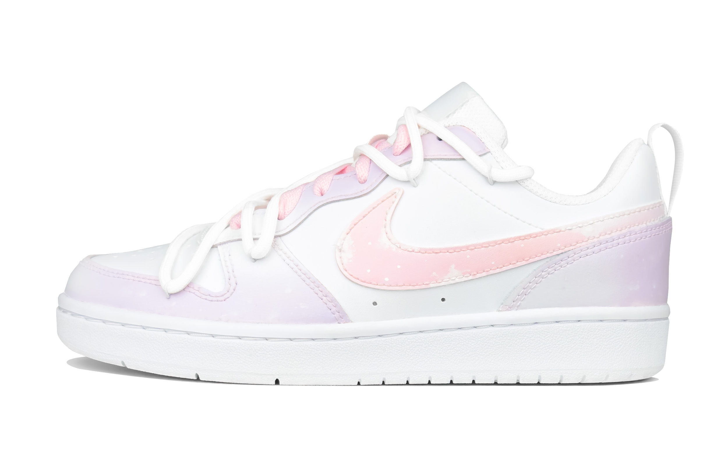 

Кроссовки Nike Court Borough Skateboarding Shoes Women's Low-top White/Pink/, розовый