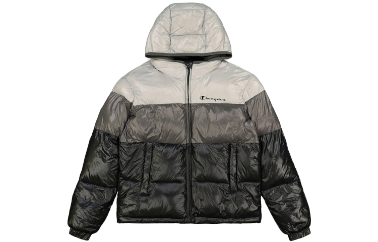 

Куртка Letter Colorblock с капюшоном, свободного кроя, пуховая, US Version, унисекс Champion, черный