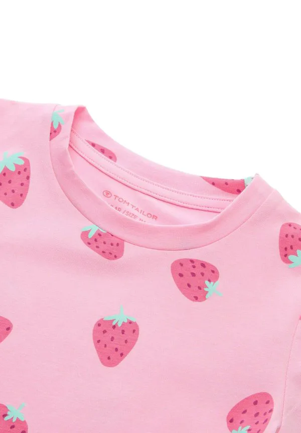 Футболка с принтом по всей поверхности mit Tom Tailor, Big Pink Strawberry Print — фото 3