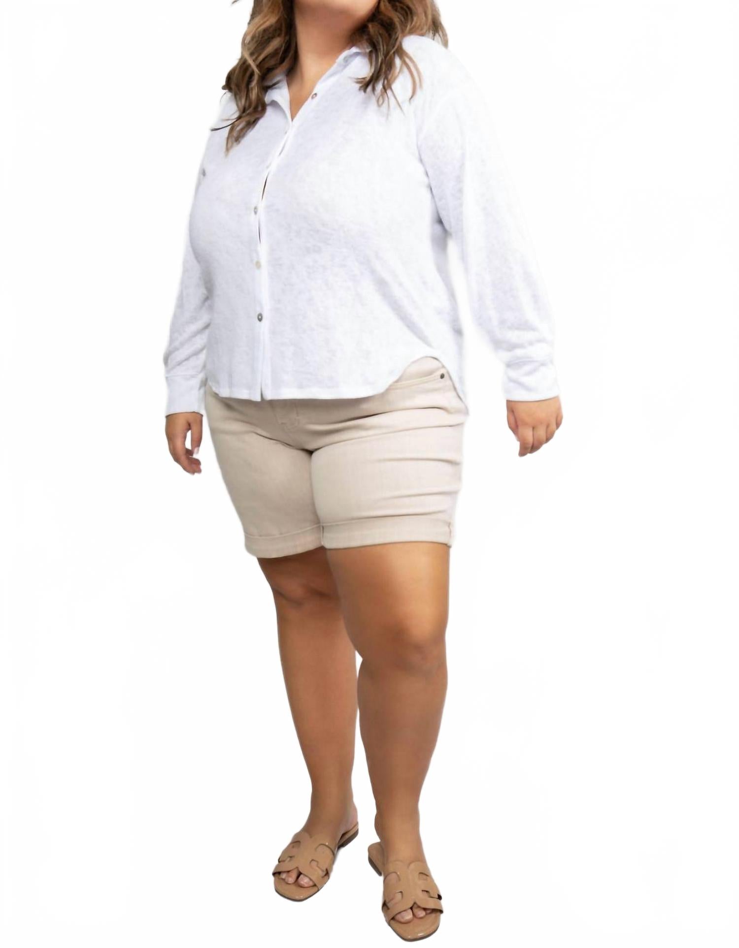 

Белая рубашка с отложным воротником Nally & Millie