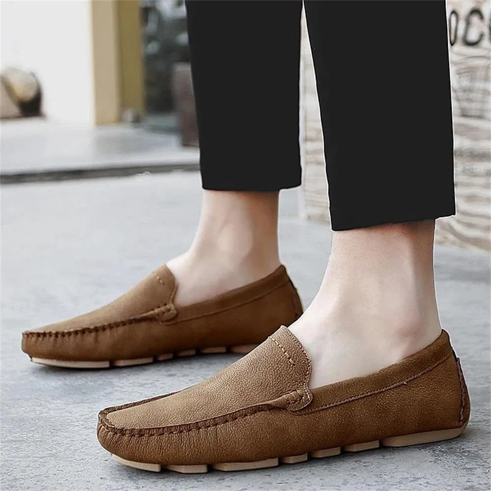 Мокасины кожаные Adhdyuud Loafers, коричневый — фото 4