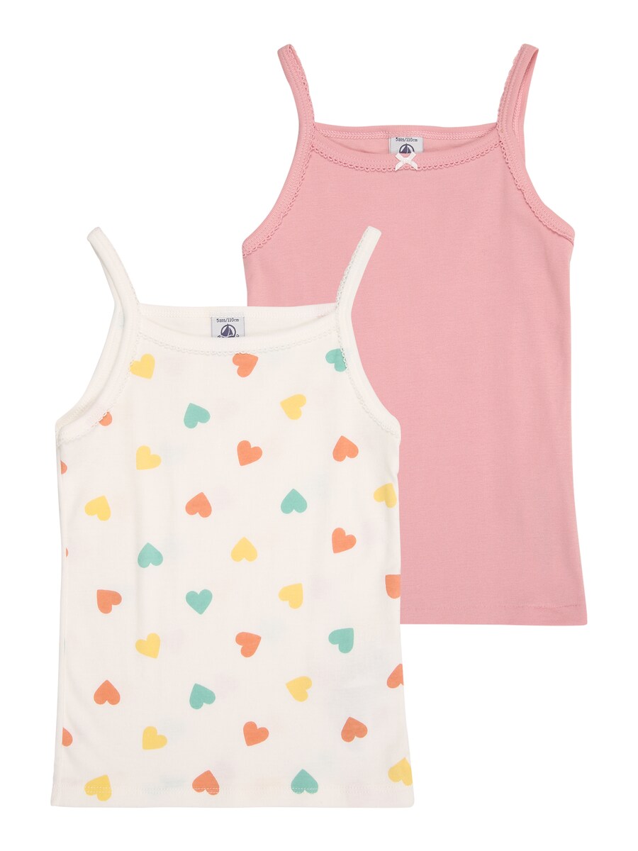 

Майка PETIT BATEAU, цвет Dusky pink/White