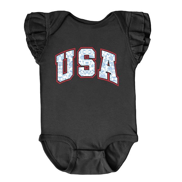 

Боди с рукавами-фонариками Usa blue willow The Juniper Shop, Black