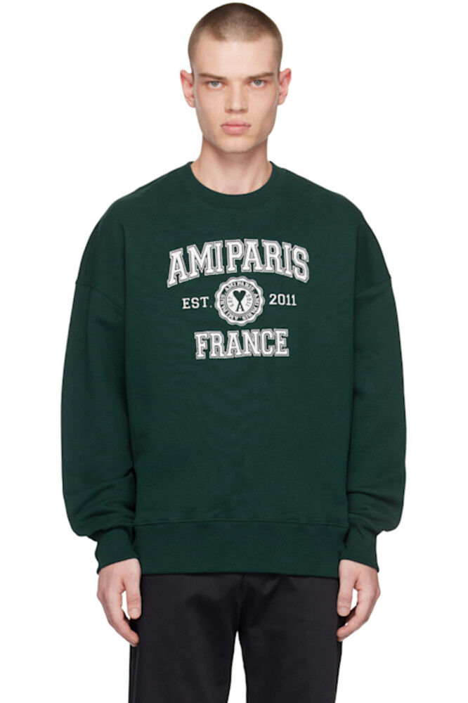 

Эксклюзивная зеленая толстовка SSENSE «Ami Paris France»
