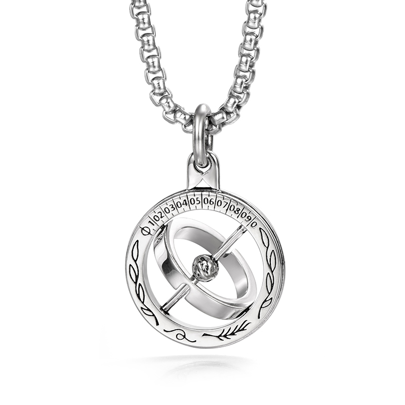 

Медный кулон для мужчин IDEAGEMER, Astronomy Pendant-Steel Chain