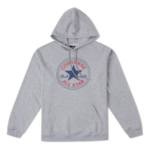 

Толстовка go-to all star patch standard-fit fleece pullover hoodie 'grey' Converse, серый