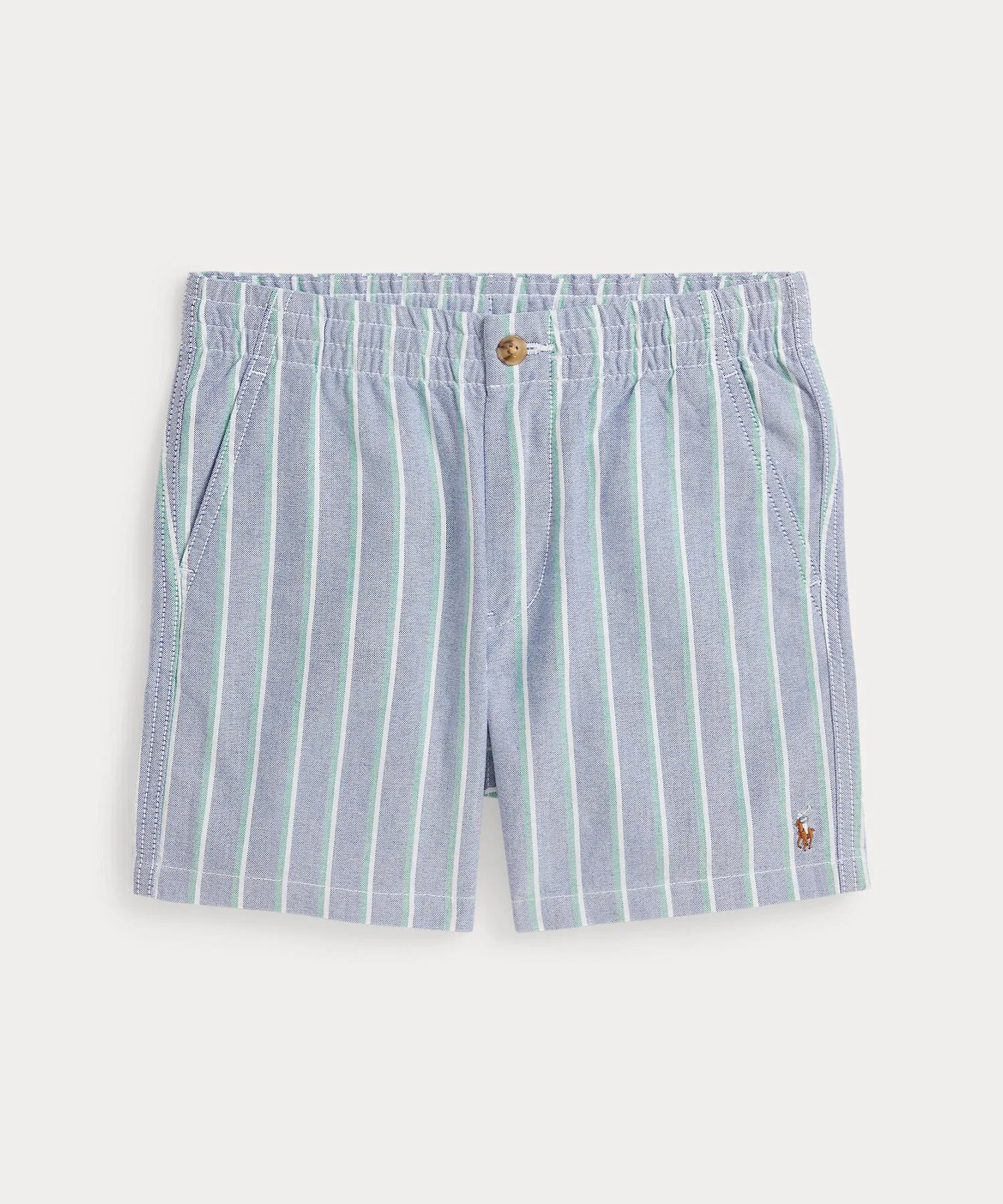 Детские хлопковые шорты в полоску Polo Ralph Lauren синие