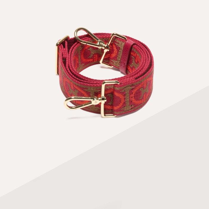 

Ремень Coccinelle Monogram Tricolor, цвет Multi Gazpacho/Sangria