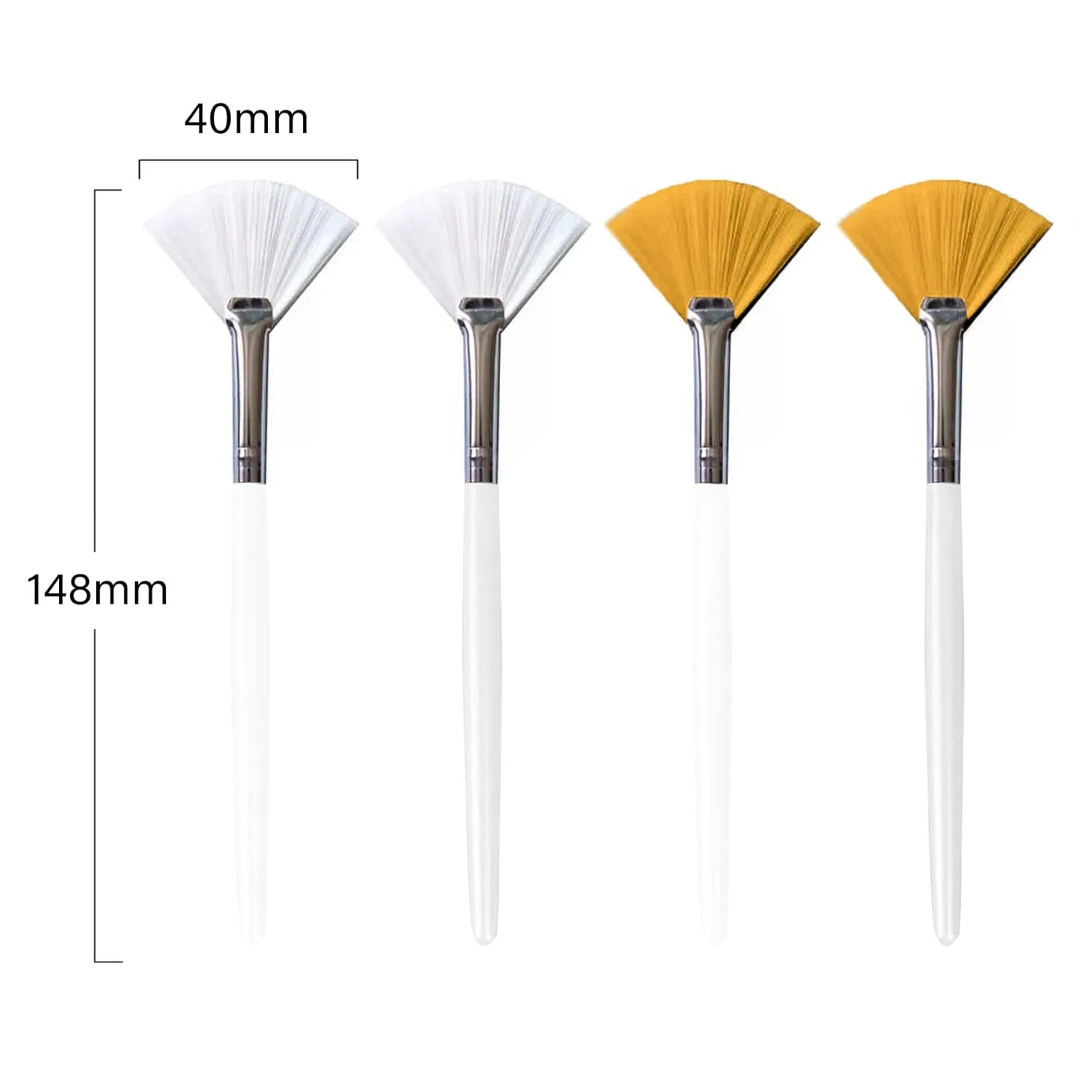 Набор из 4 веерных кистей для масок для лица Jaimela, 1-4 Pieces — фото 2