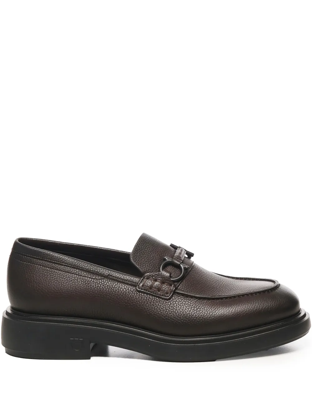 

Лоферы с декором Gancini Ferragamo, коричневый