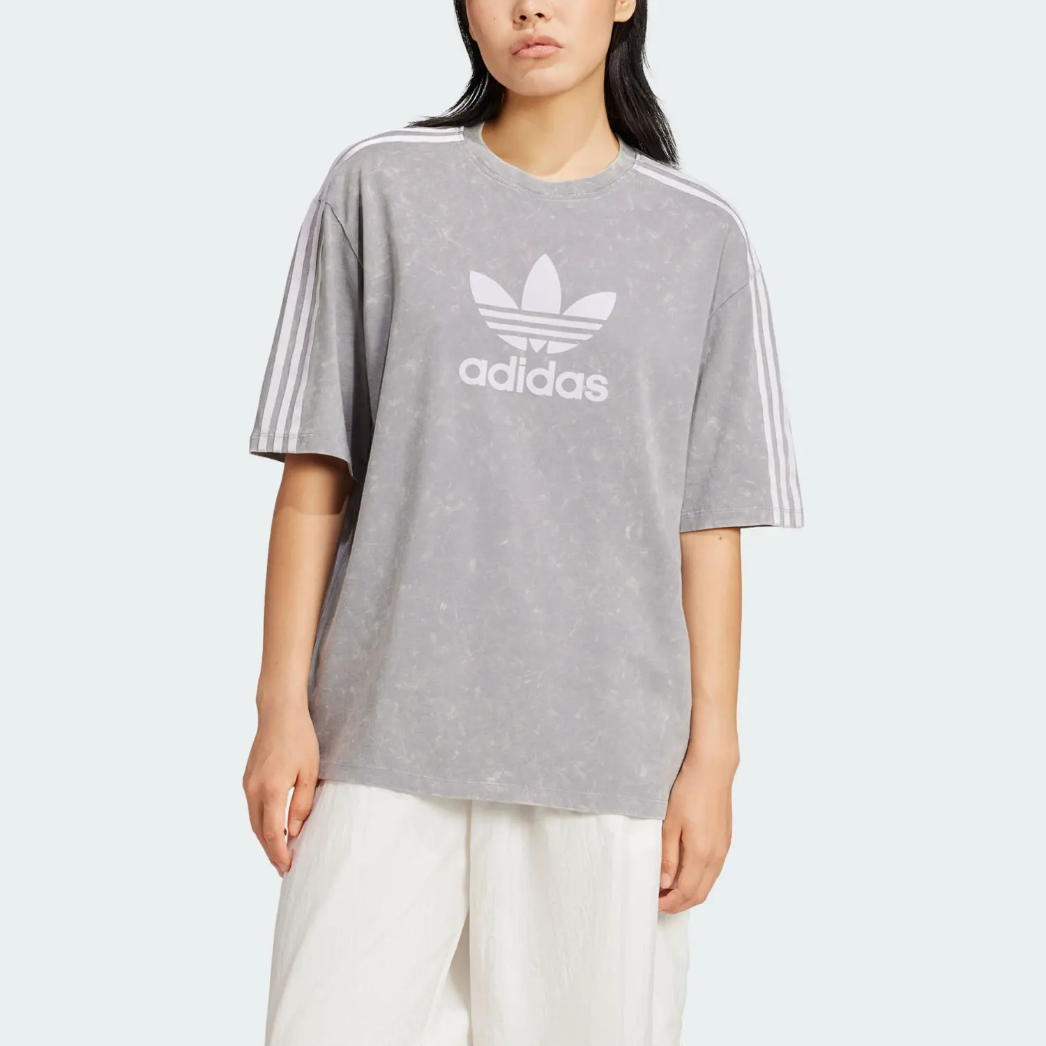 Adidas Originals Футболка Oversized серый — фото 3
