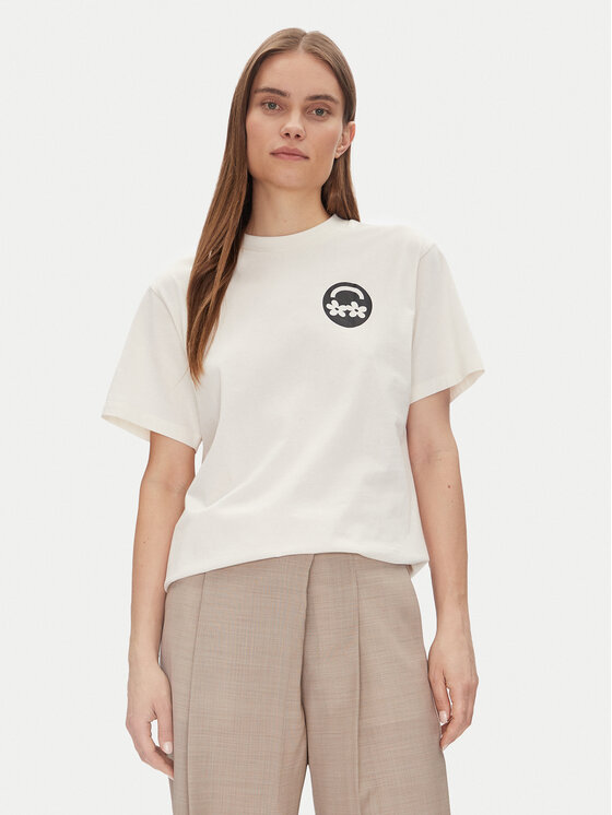 

Футболка свободного кроя Vintage Tee_B_3 50533958 Hugo, экрю