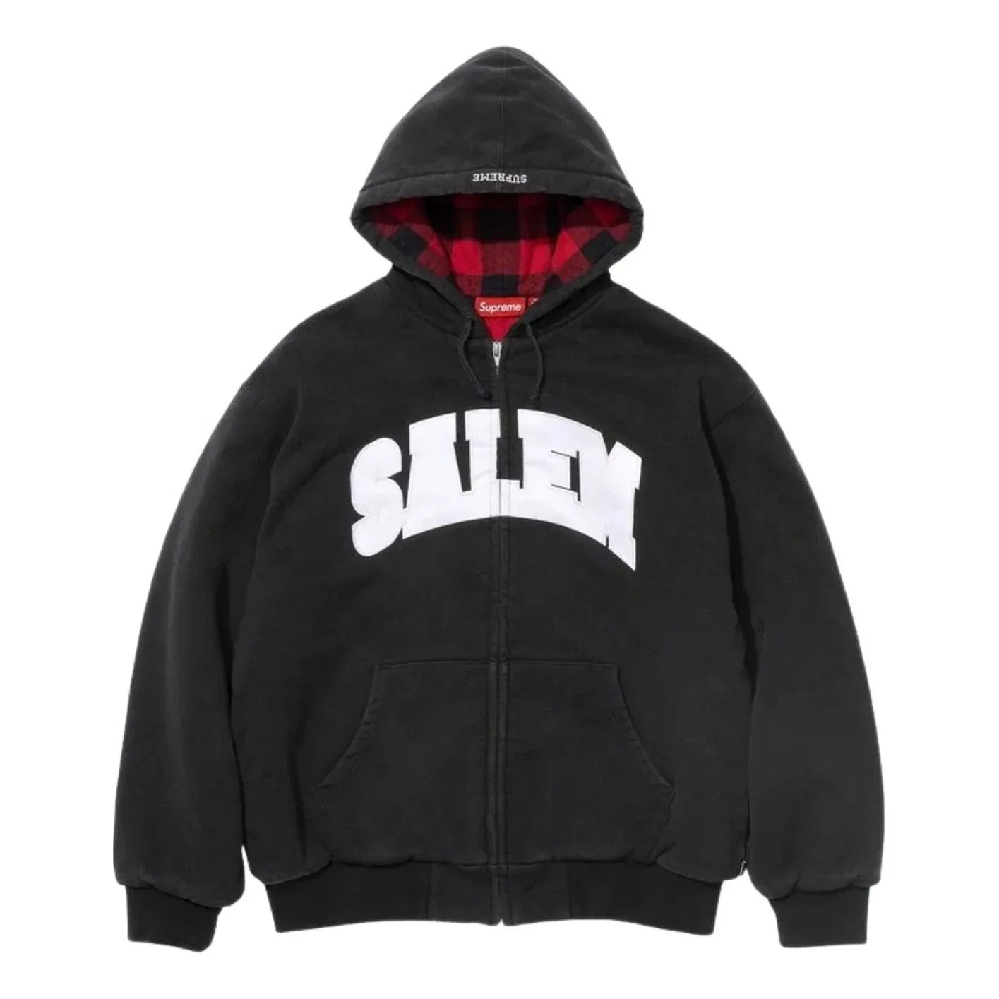 Толстовка Supreme x SALEM SS26 на молнии с капюшоном, черная, SUP-SS26-270-BLK