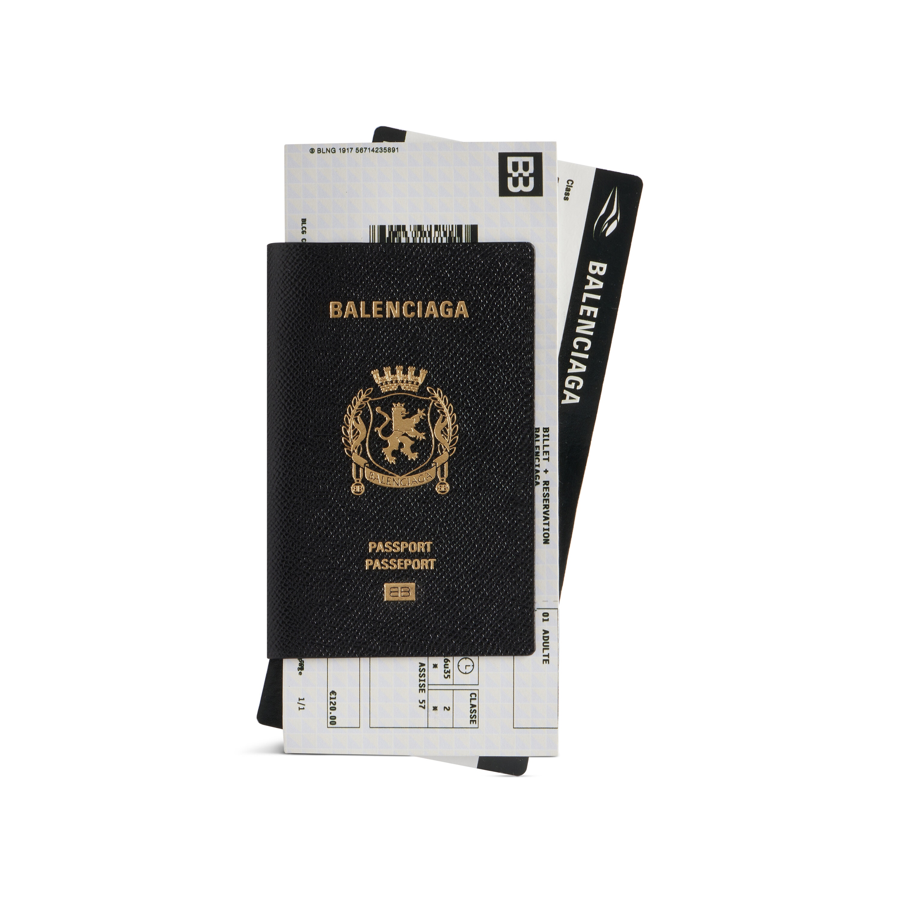 

Длинный паспортный кошелек 2 билета BALENCIAGA, черный
