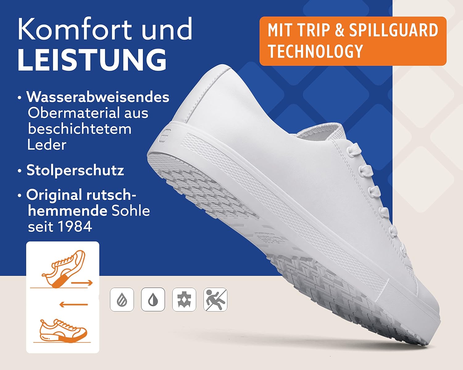 Кроссовки Shoes for Crews Low-Rider Iv, белый — фото 4