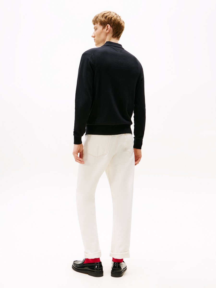 Поло Tommy Hilfiger PIMA ORG CTN CASHMERE LS POLO, Black — фото 3