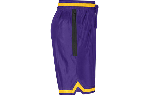 Шорты Nike x NBA Dri-FIT LAKERS Basketball Shorts 'Yellow Purple', желтый — фото 3