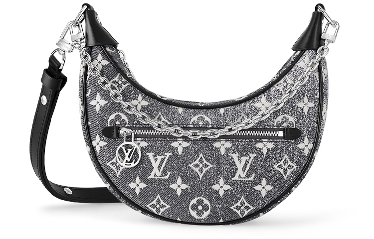 

LOUIS VUITTON Джинсовая сумка через плечо с кожаной отделкой