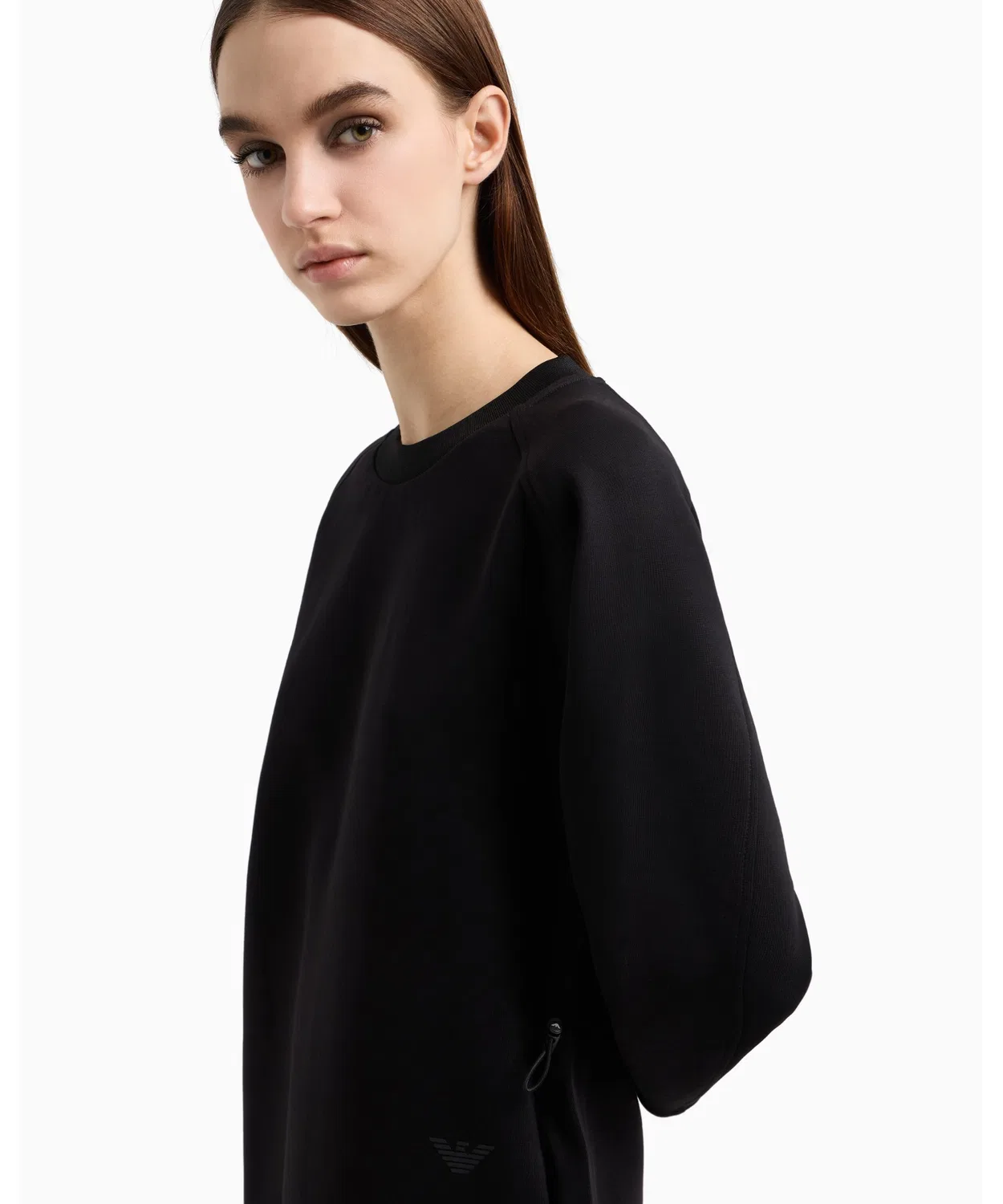 Платье с утяжкой Emporio Armani двойной трикотаж, чёрный — фото 4