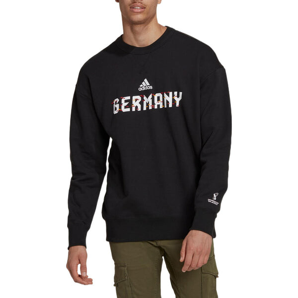 Толстовка adidas Solid Color Brand Round Neck Long Sleeves Hoodie Men's Black, черный — фото 2