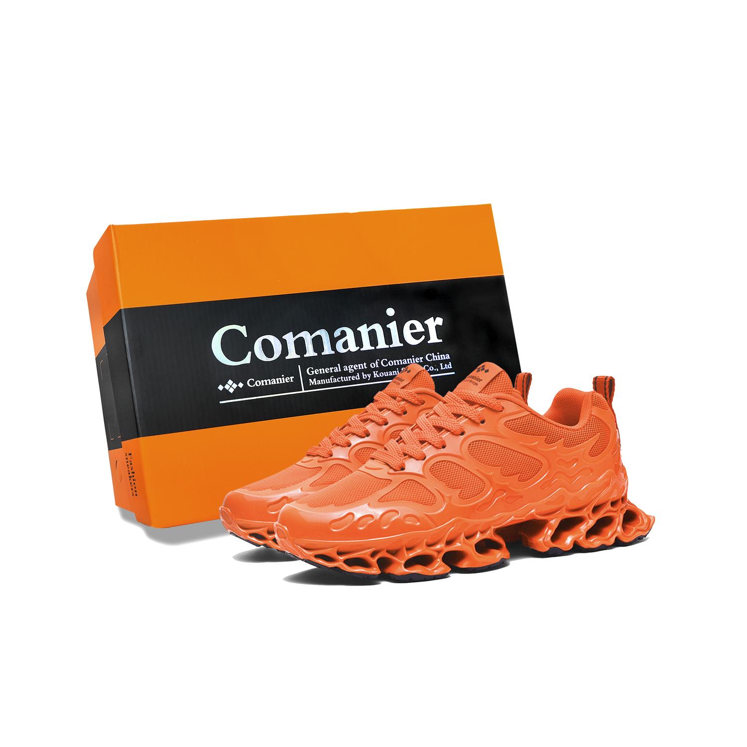 

Comanier Амортизирующие нескользящие износостойкие дышащие беговые кроссовки с низким верхом унисекс оранжевые, цвет Orange