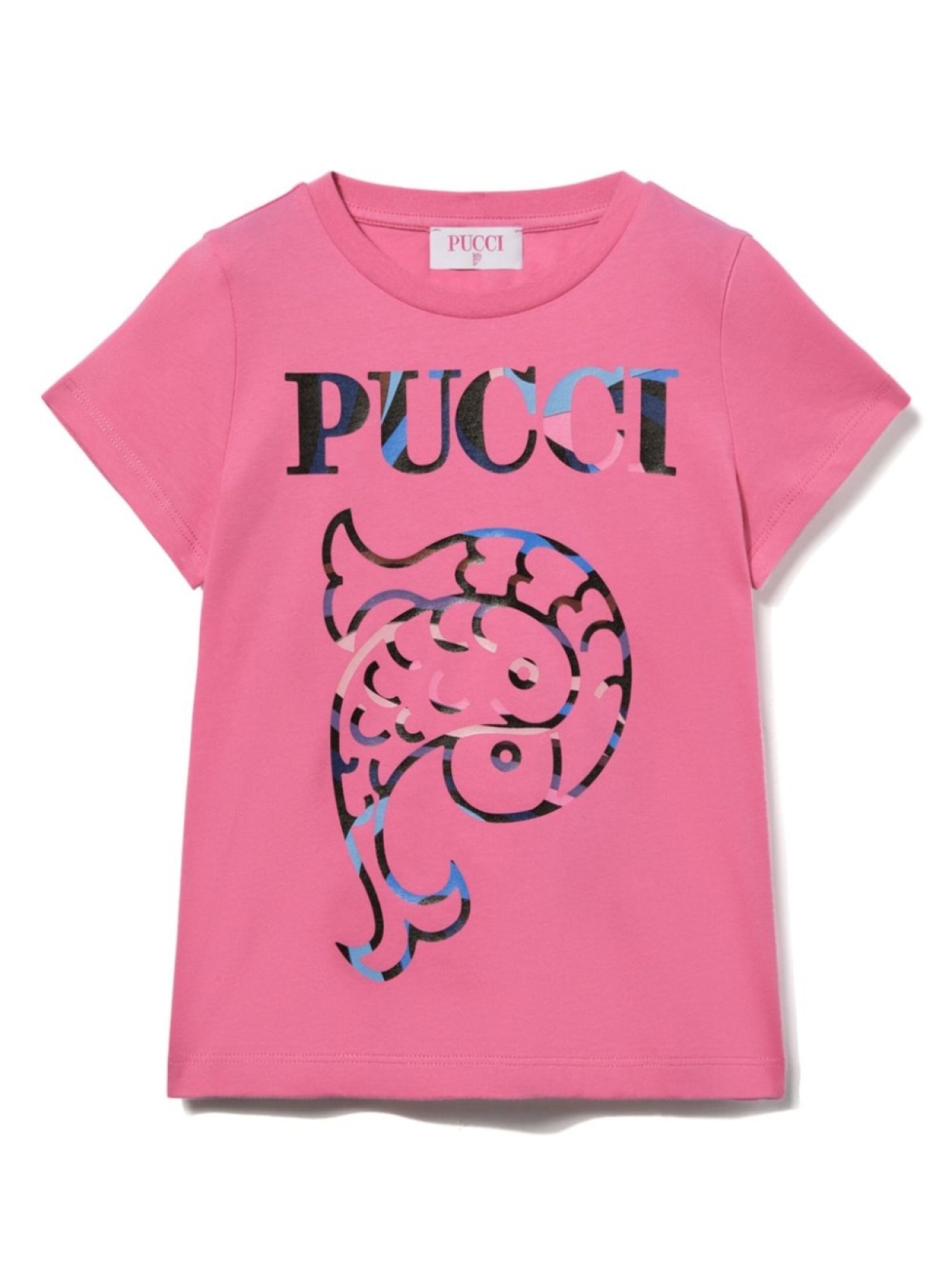 

Футболка с логотипом PUCCI Junior, розовый