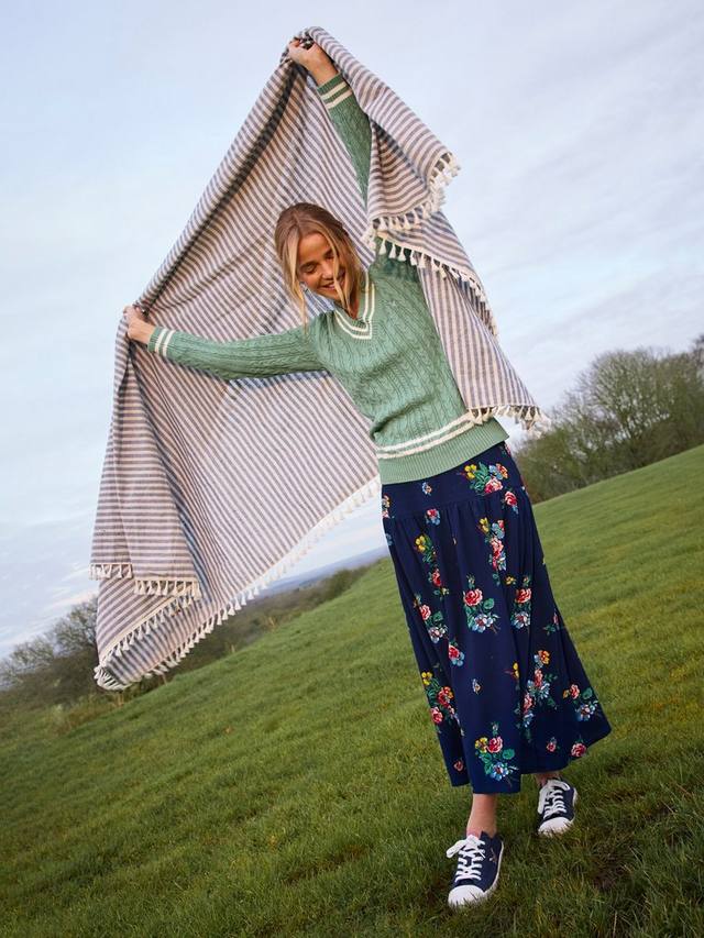 

Народная цветочная миди-юбка Crew Clothing, Purple/Multi