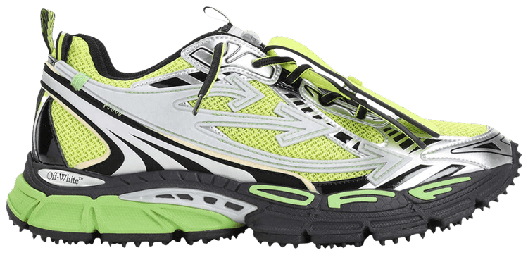 

Кроссовки Off-White Be Right Back 'Silver Green Fluo', зеленый