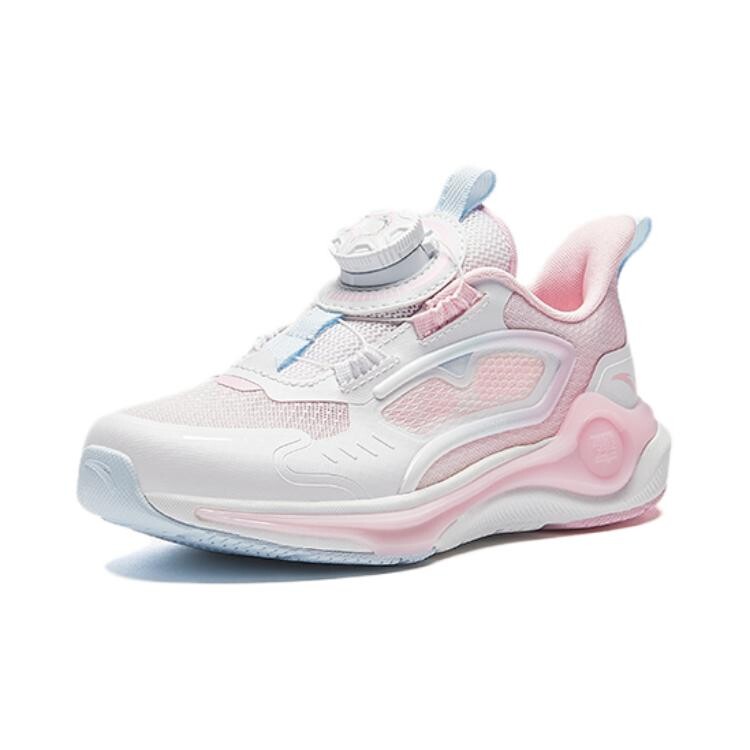 Детские кроссовки Lingyun 2.0 PS Low-top Anta Белый/Светло-прозрачный розовый/Голубой лед Anta Kids, голубой — фото 2
