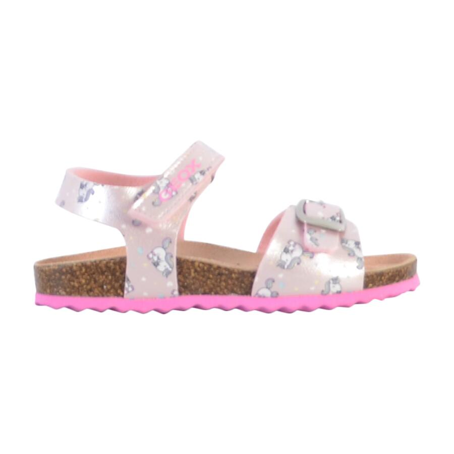Сандалии Geox Model B Sandal Chalki Girl цвет розовый — фото 2