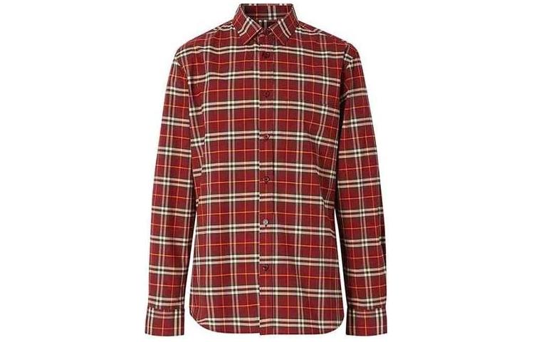 

Футболка из эластичного хлопкового поплина Burberry, красная