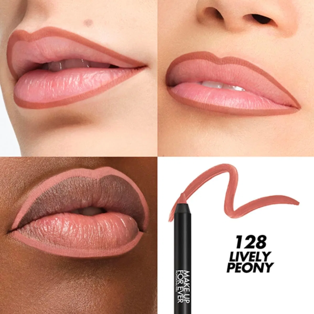 Карандаш для губ матовый плотный Makeup Forever 128 Live Peony — фото 2
