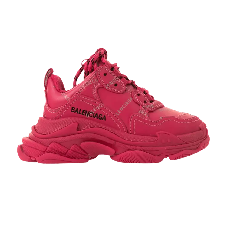 

Кроссовки Balenciaga Triple S Sneaker Kids Allover Logo - Pink, розовый