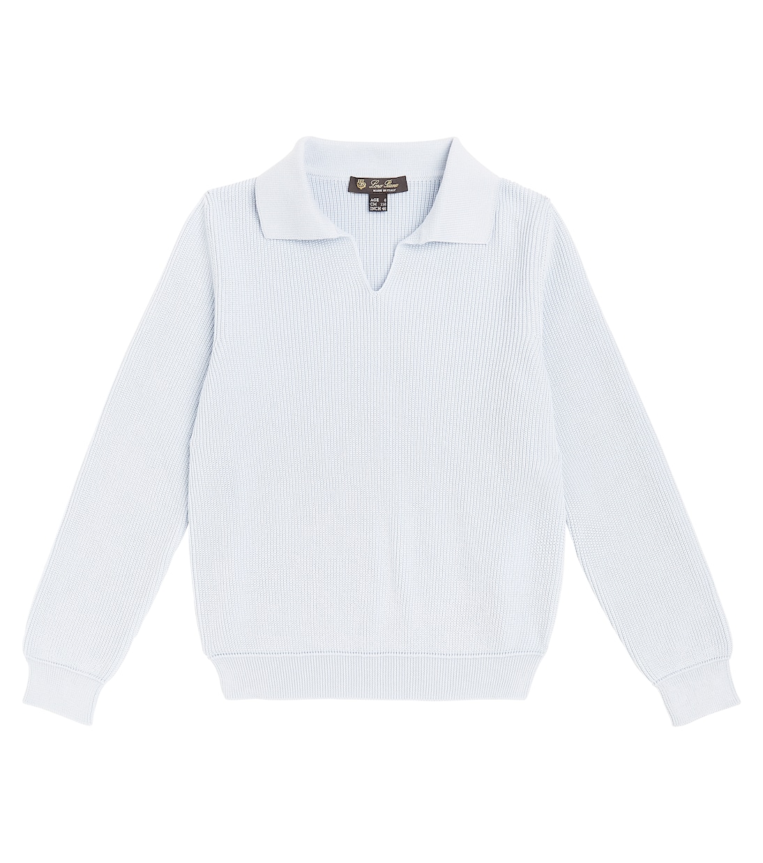 

Хлопковый поло свитер Loro Piana Kids, Morning Sky