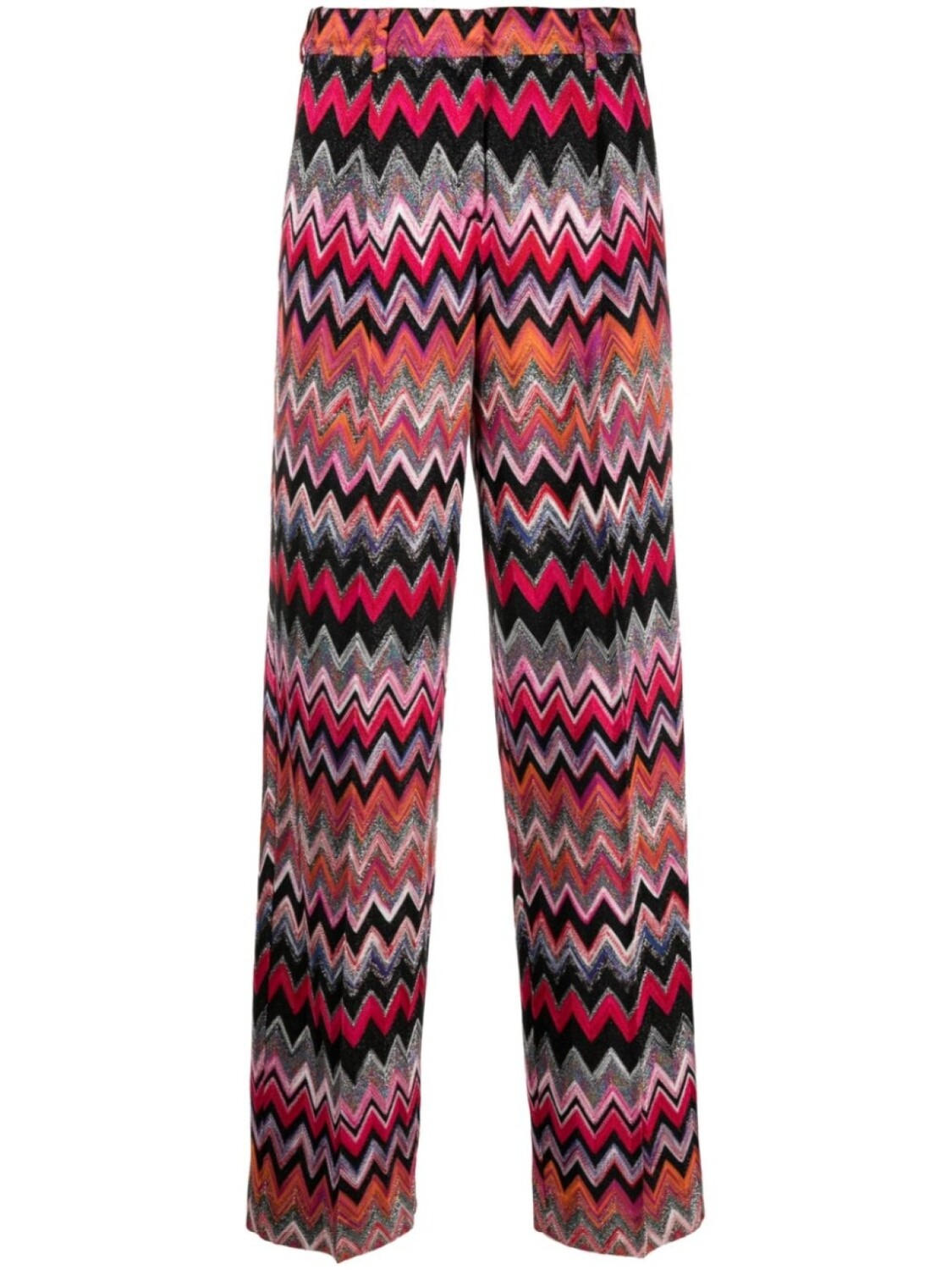 

Missoni брюки прямого кроя с узором зигзаг, черный