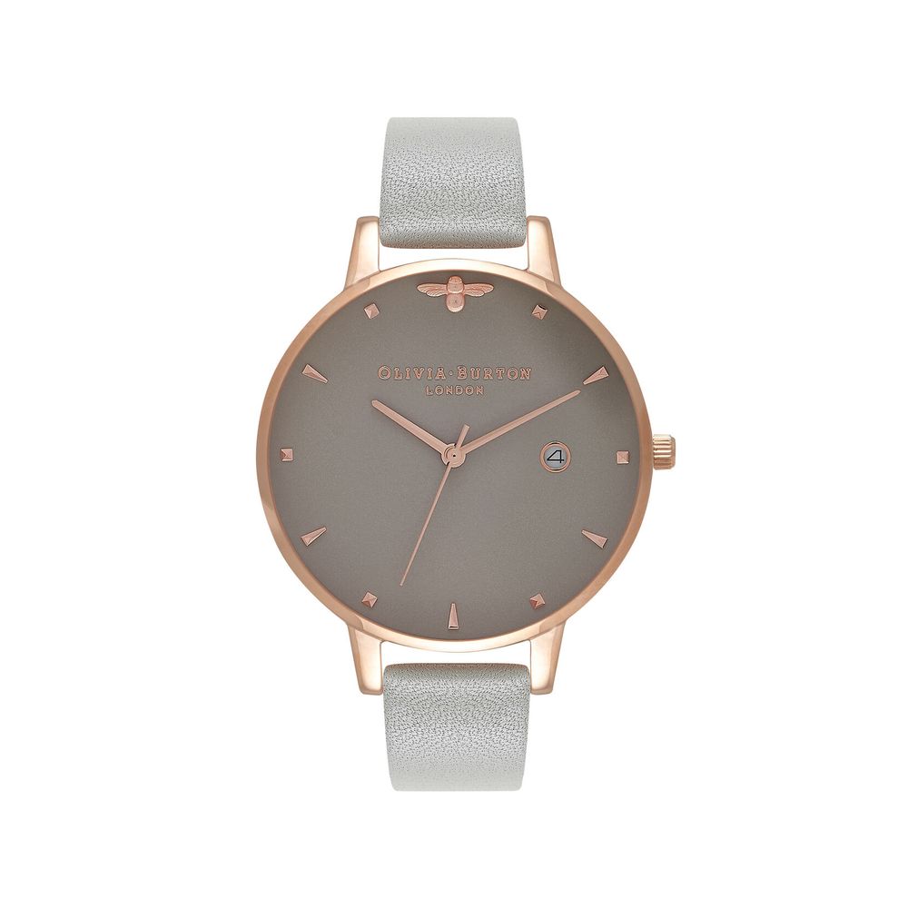 

Часы из серой синтетической кожи Olivia Burton
