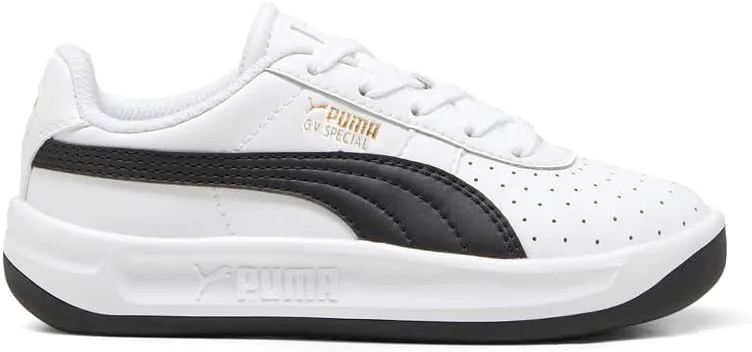Детские кроссовки PUMA для мальчиков Gv Special с перфорацией и шнуровкой, повседневные - белые, белый