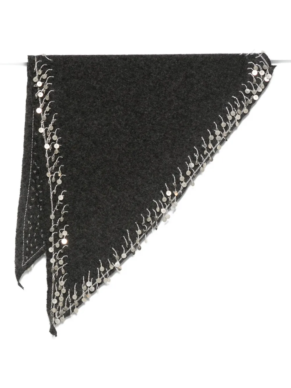 

Кашемировый шарф, украшенный пайетками FALIERO SARTI, серый