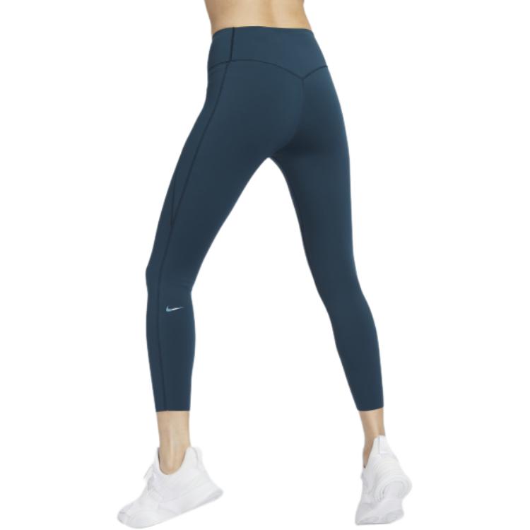 Nike Женские спортивные брюки Universa Dri-Fit Armory Deep Sea Blue/Coal Black/Crackle Blue — фото 4