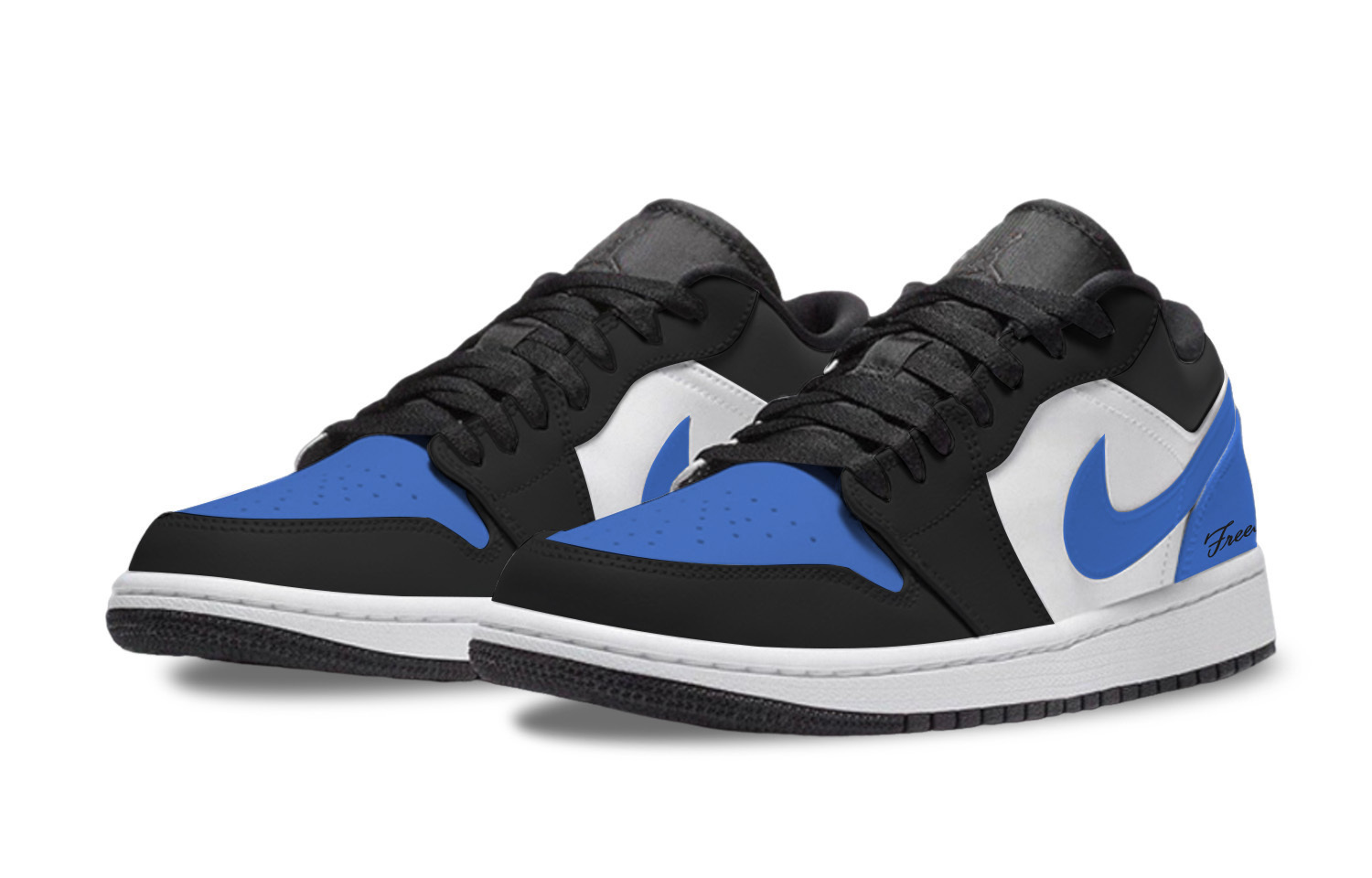 Air 1 Toe Slip Resistant Anti Kick Abrasion Resistant Low Top детские баскетбольные кроссовки Kids Jordan, синий — фото 4