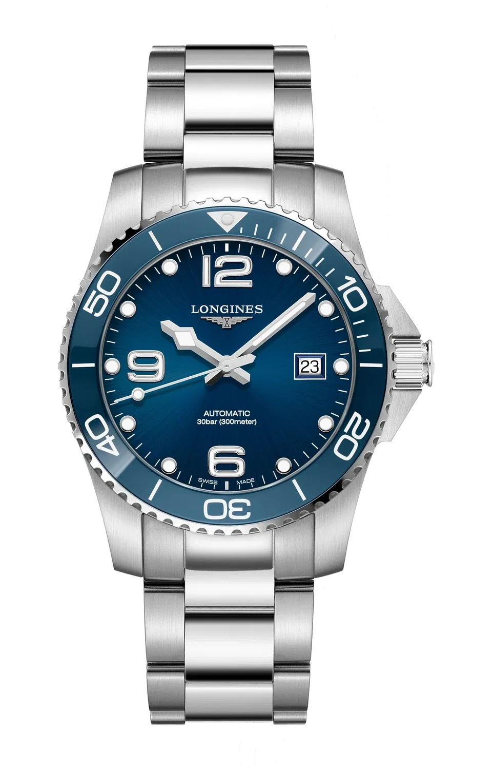 ГИДРОКОНКВЕСТ - L3.781.4.96.6 LONGINES, серебряный