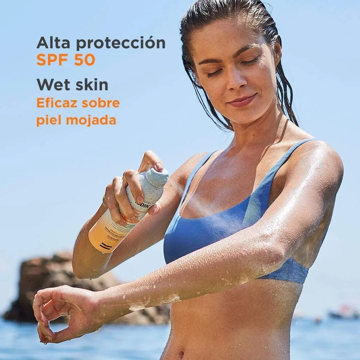 Водостойкий солнцезащитный спрей SPF 50 «Wet Skin Transparent Spray» от Fotoprotección Isdin Isdin — фото 3