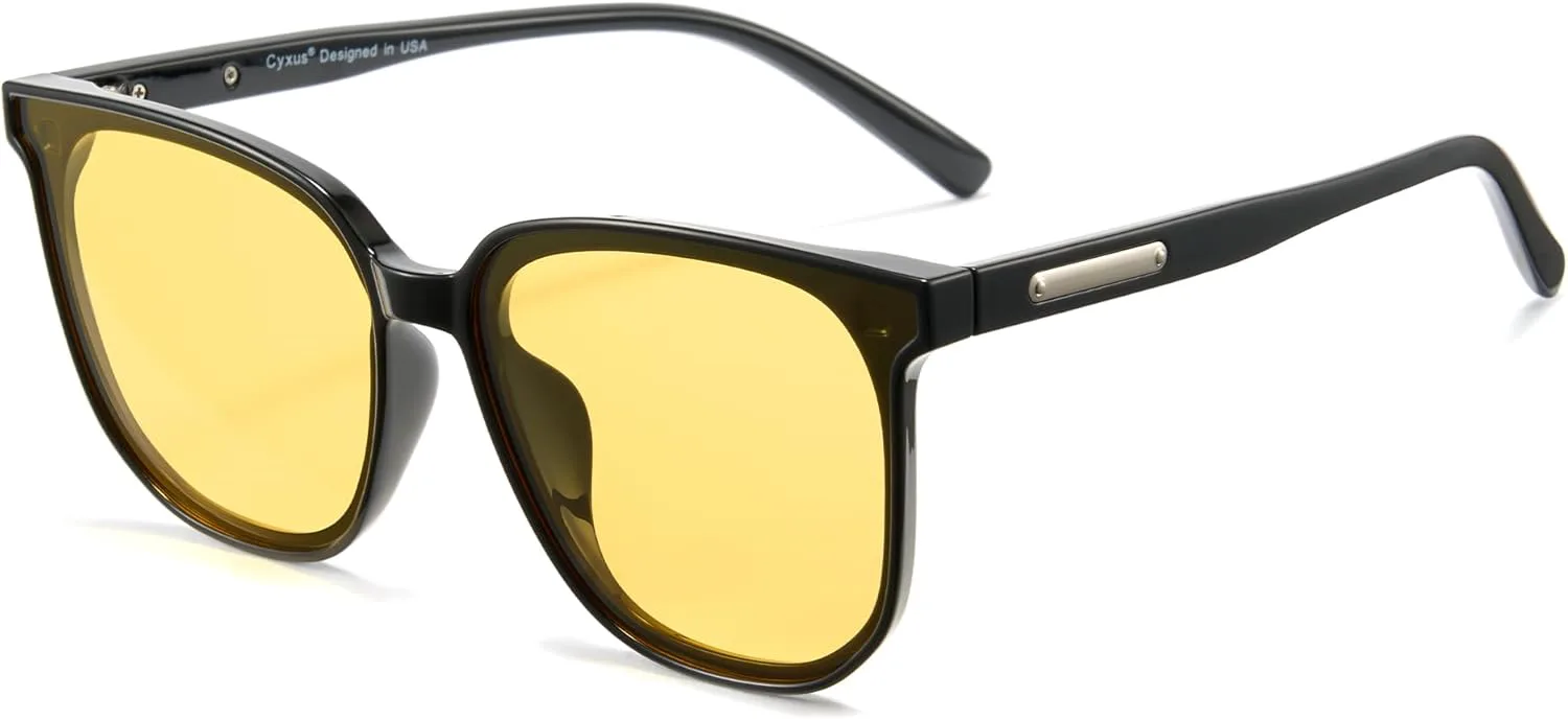 

Поляризованные солнцезащитные очки Cyxus увеличенного квадратного размера для женщин и мужчин, с защитой от УФ-излучения, оправа TR 1711, 01-black Frame-teal Lens