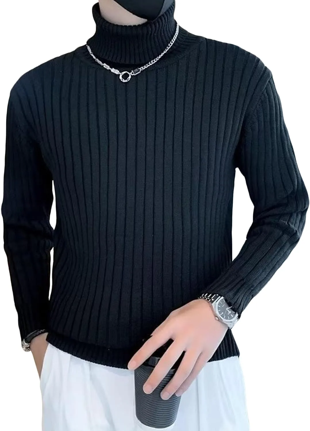 

Мужской свитер с длинным рукавом и воротником-стойкой Maiyifu-GJ