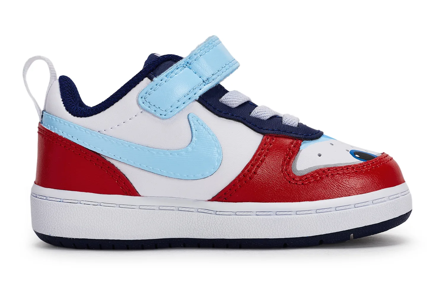 Nike Low 2 детские кроссовки бело-сине-розовые — фото 4